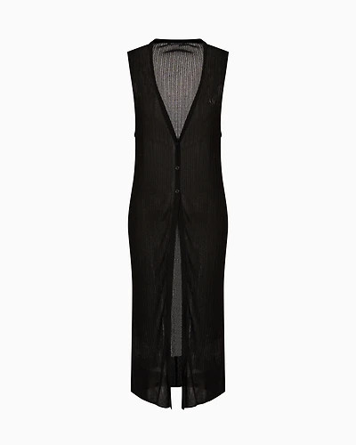 Long vest lurex knit