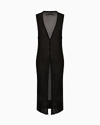 Long vest lurex knit