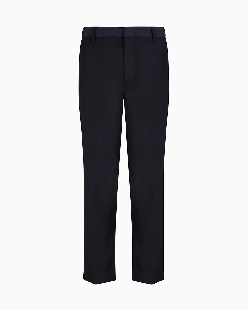 Slim fit twill trousers