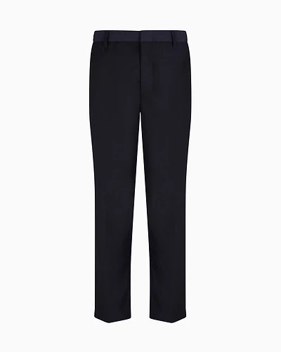 Slim fit twill trousers