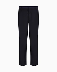 Slim fit twill trousers