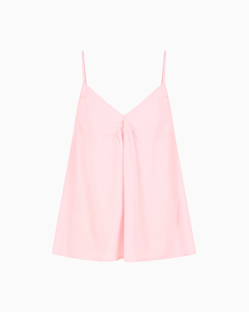 Viscose crepe top with tie