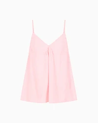 Viscose crepe top with tie