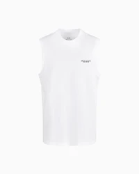 Stretch jersey tank top with logo