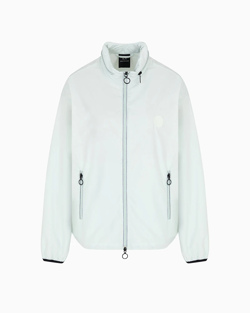 Full zip jacket with removable hood