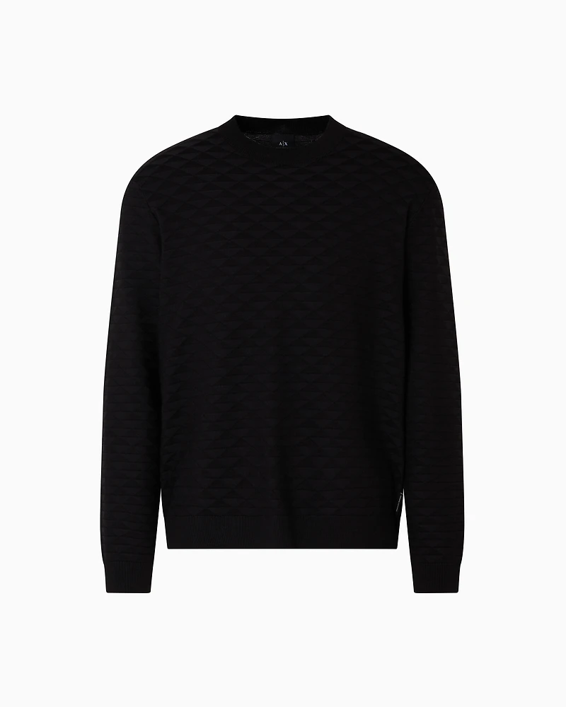 Striped viscose blend sweater