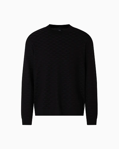 Striped viscose blend sweater