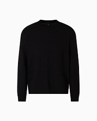 Striped viscose blend sweater