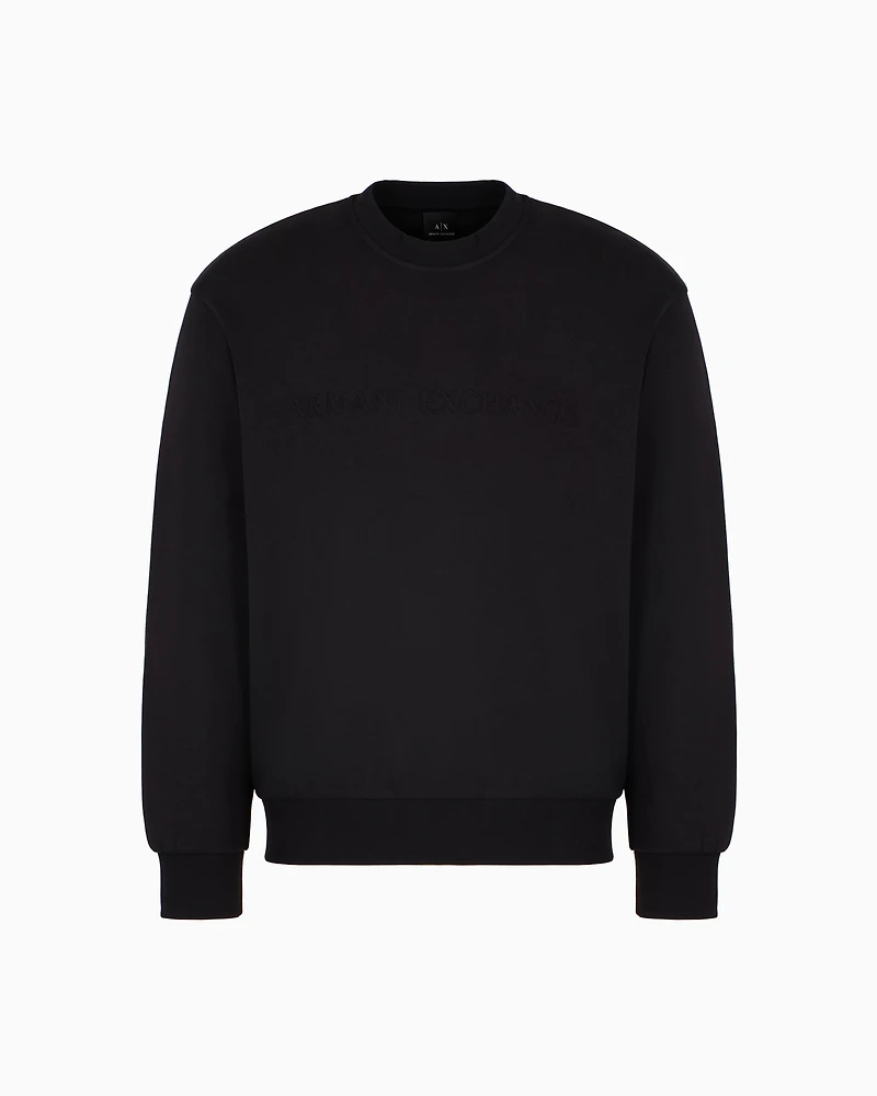 Crewneck cotton blend sweatshirt