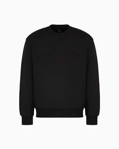 Crewneck cotton blend sweatshirt