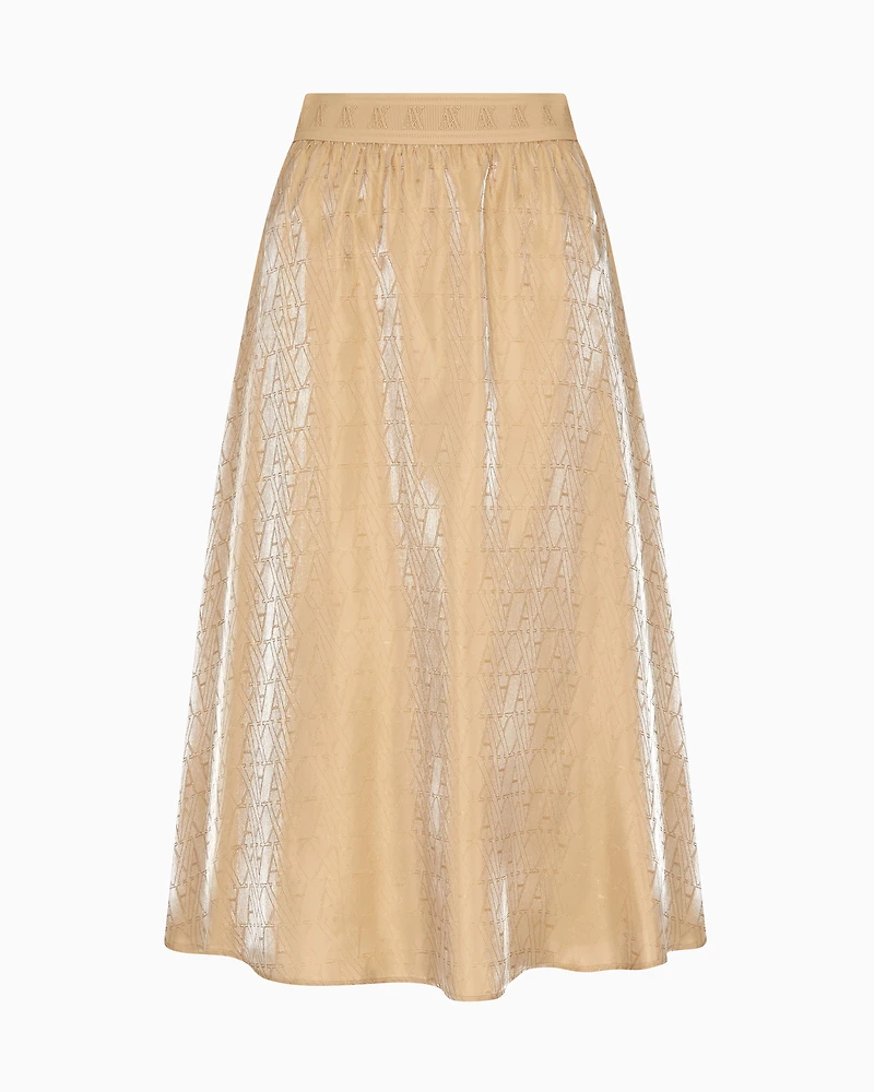 Shiny Midi Skirt