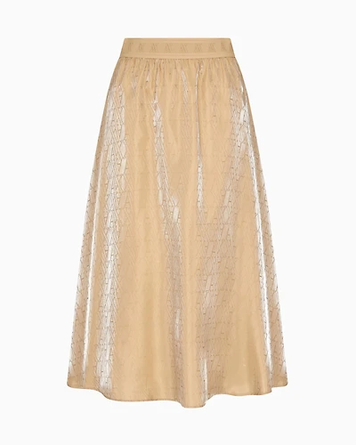 Shiny Midi Skirt