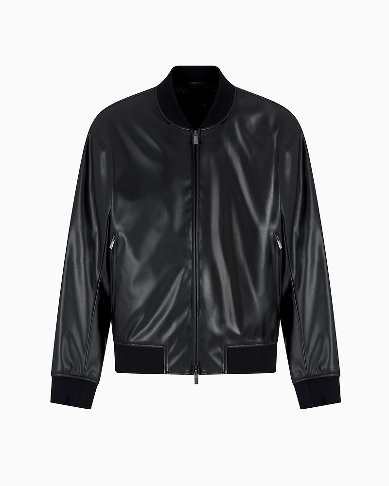 Shiny faux leather jacket