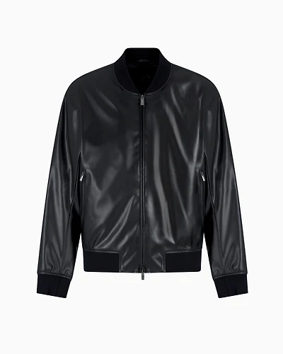 Shiny faux leather jacket