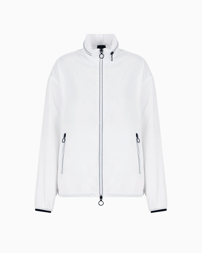 Full zip jacket with removable hood