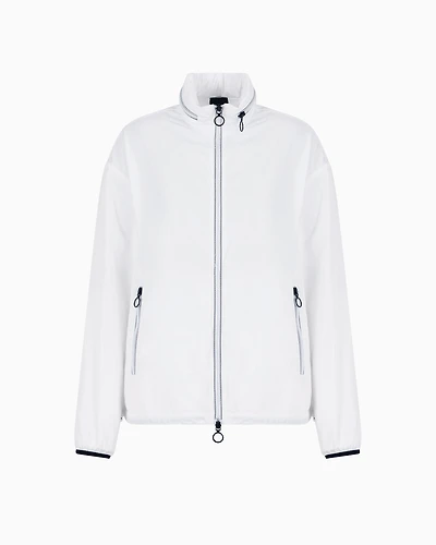 Full zip jacket with removable hood