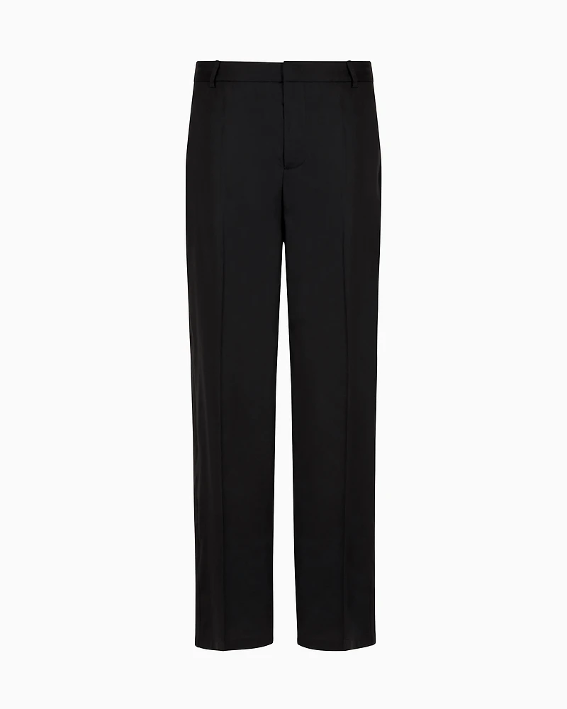 Camouflage lyocell trousers