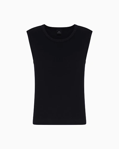 Ribbed cotton tank top