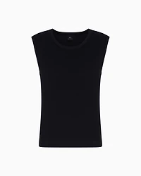 Ribbed cotton tank top