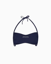 Bandeau bikini top with Blue Edition ASV logo