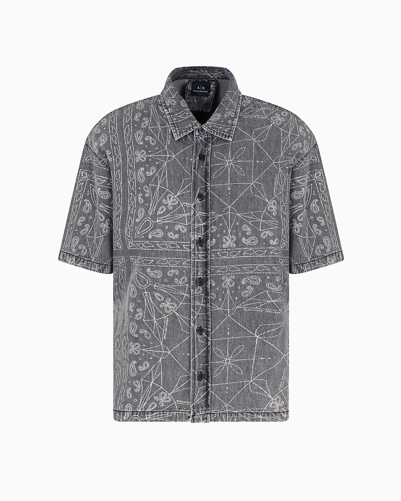 Regular fit shirt with kaleidoscope print