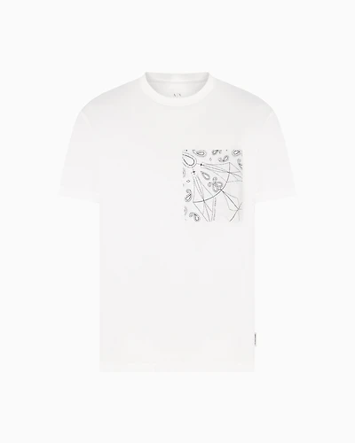 Regular fit T-shirt with patterned pocket