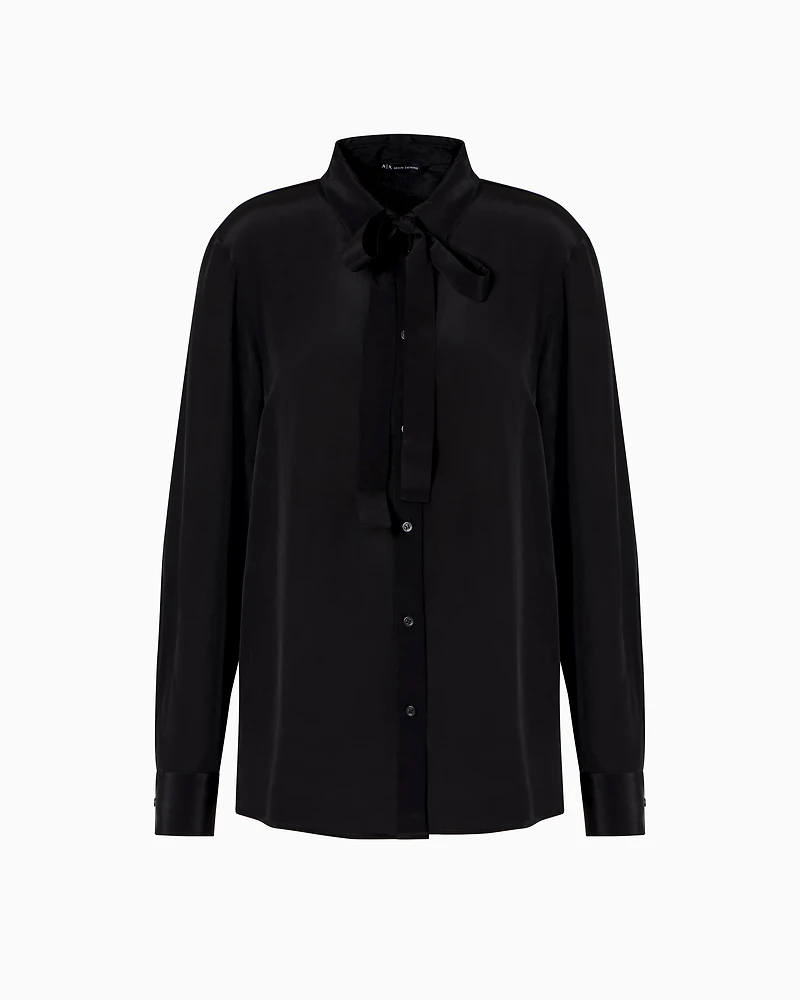 Viscose shirt with bow