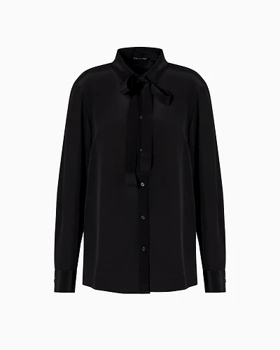 Viscose shirt with bow