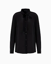 Viscose shirt with bow