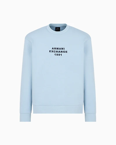 Crewneck sweatshirt bonded stretch fabric