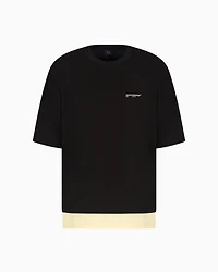 Double effect short-sleeved sweatshirt
