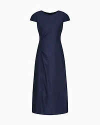 Longuette dress with slit