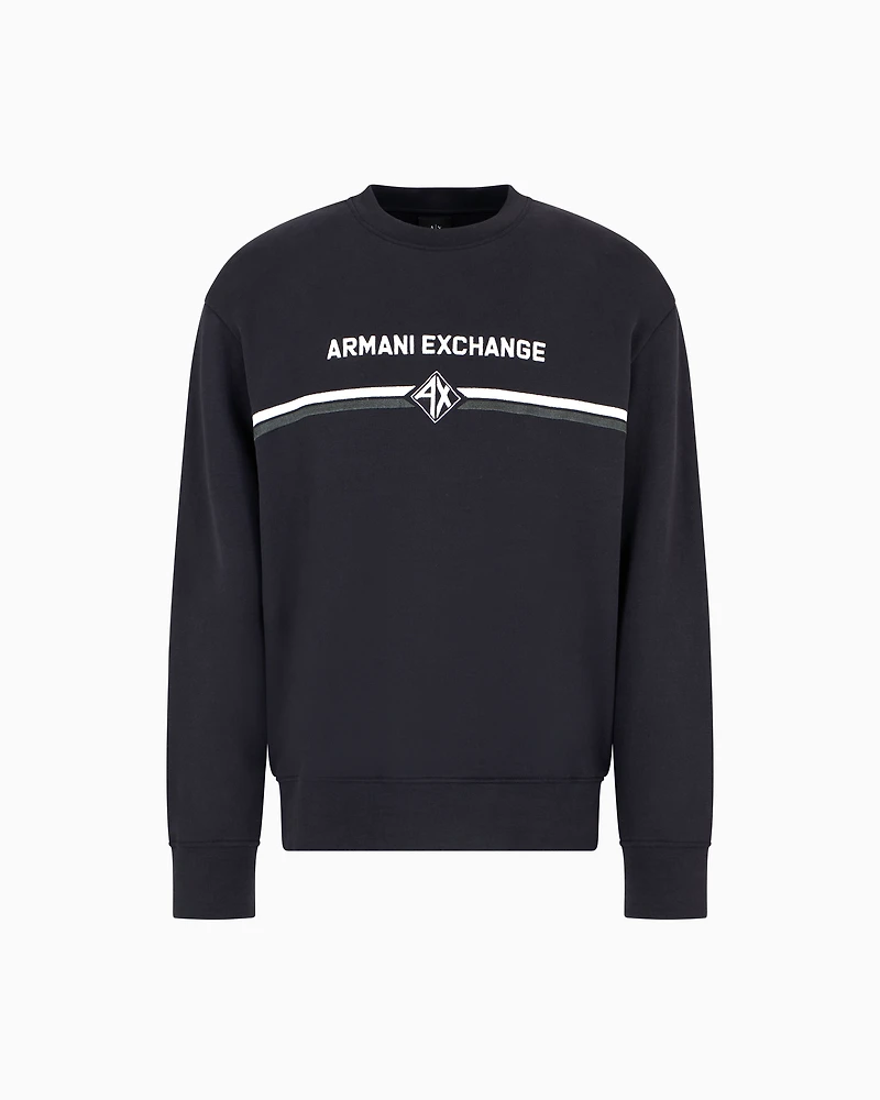 Crewneck sweatshirt with logo print on the chest