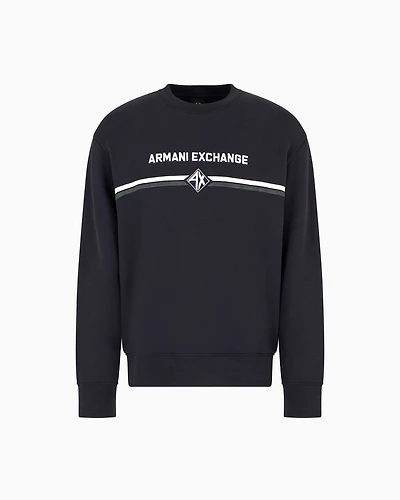 Crewneck sweatshirt with logo print on the chest