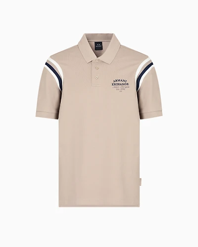 Regular fit polo with contrasting stripes