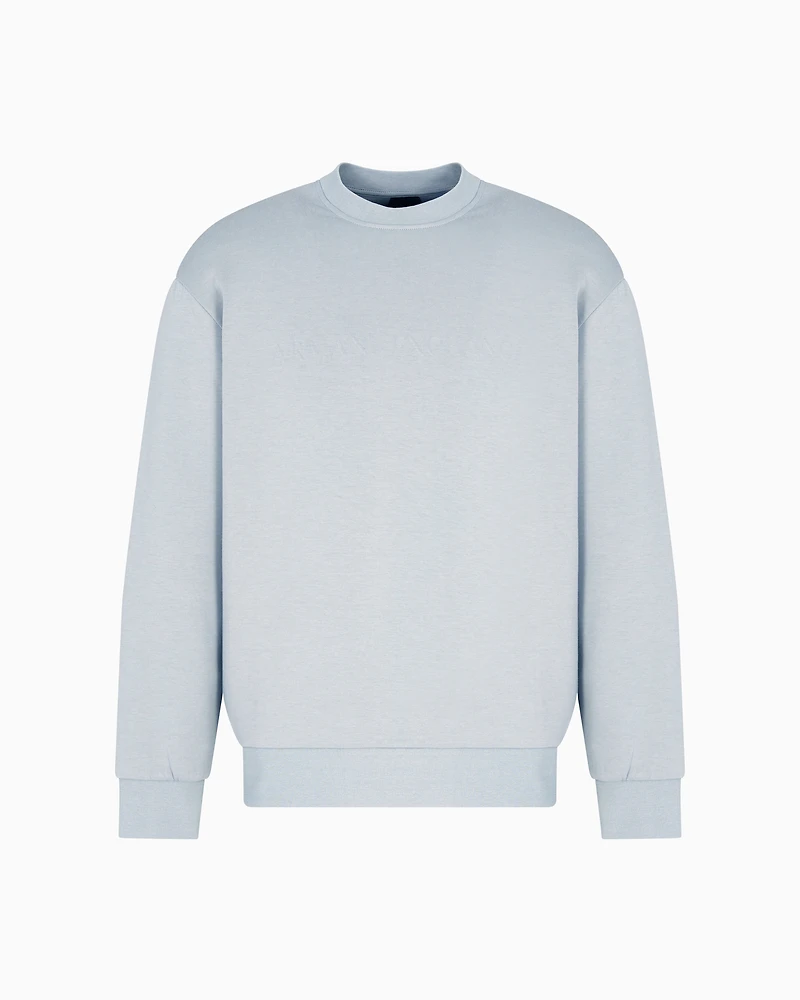 Crewneck cotton blend sweatshirt