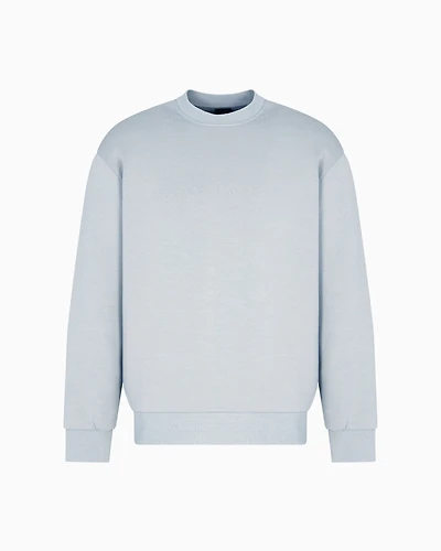 Crewneck cotton blend sweatshirt