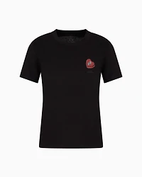 T-shirt with rhinestone heart