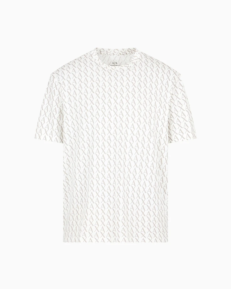 Armani Exchange - Long sleeve T-shirt with logo prints, Man, White, Size: S