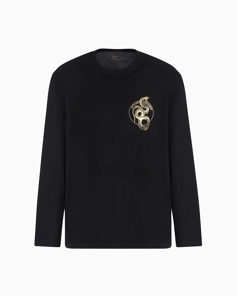 Regular fit long-sleeved jersey t-shirt