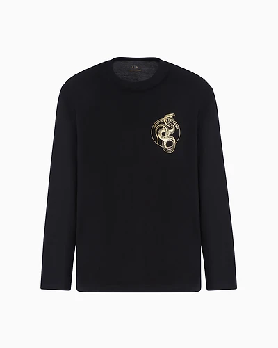 Regular fit long-sleeved jersey t-shirt