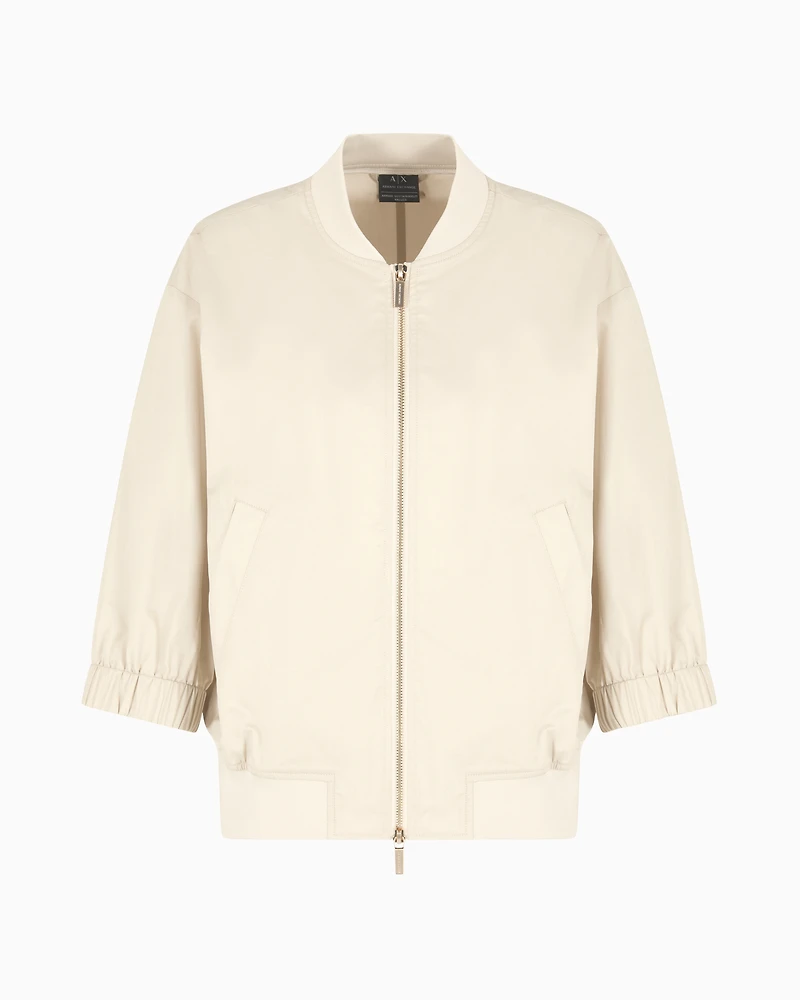 Cotton Blouson with Short Sleeves