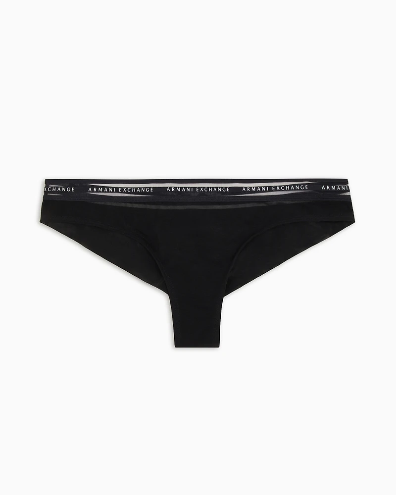 Brazilian briefs tulle with logo