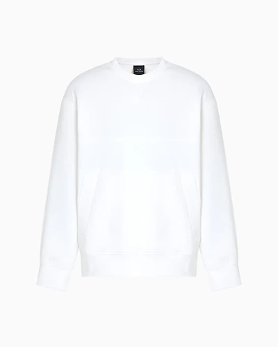 Bonded cotton crewneck sweatshirt