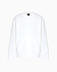 Bonded cotton crewneck sweatshirt