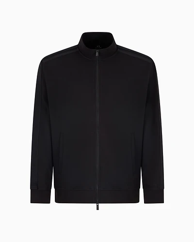 Full zip sweatshirt with logo bands