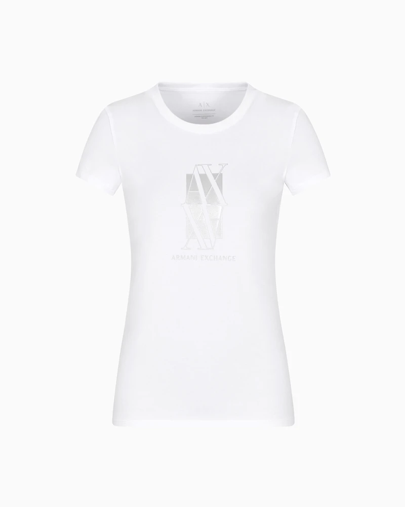 Slim fit T-shirt with central logo
