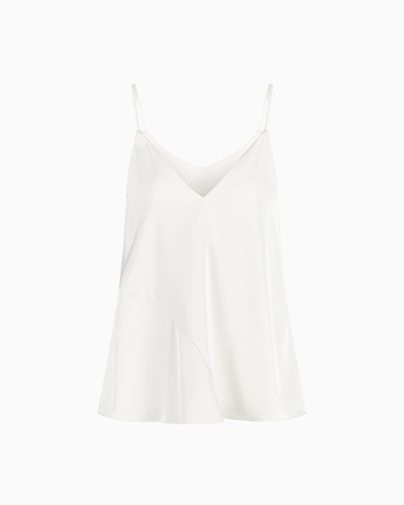 Matte satin fabric top