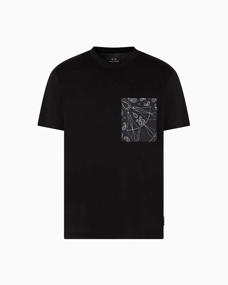 Regular fit T-shirt with patterned pocket