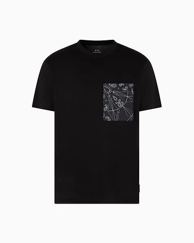 Regular fit T-shirt with patterned pocket